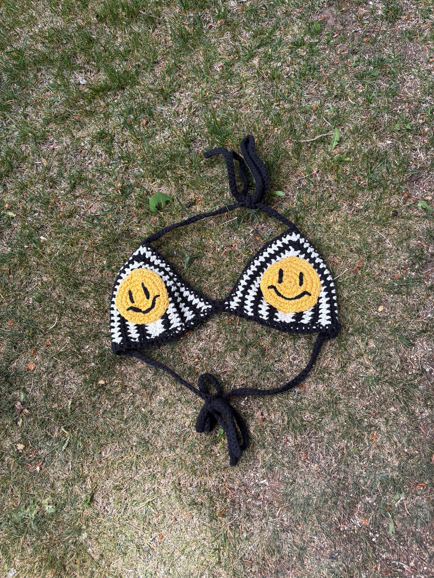 Smiley face bikini top