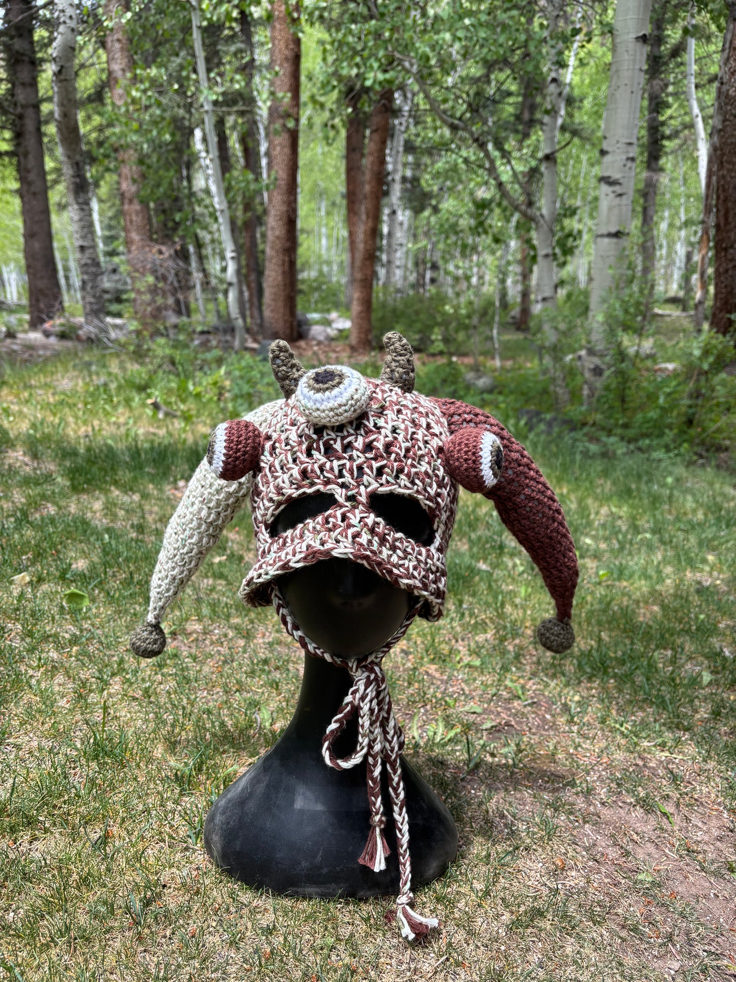 monster jester half mask
