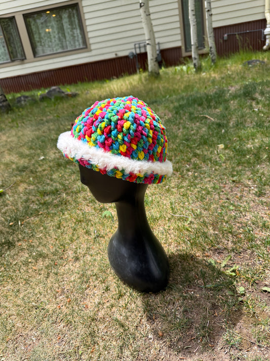 soft rainbow beanie hat