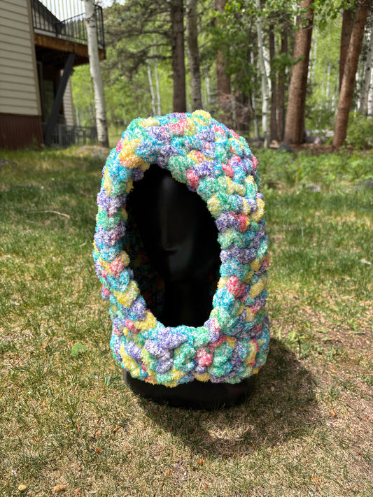 soft rainbow hood