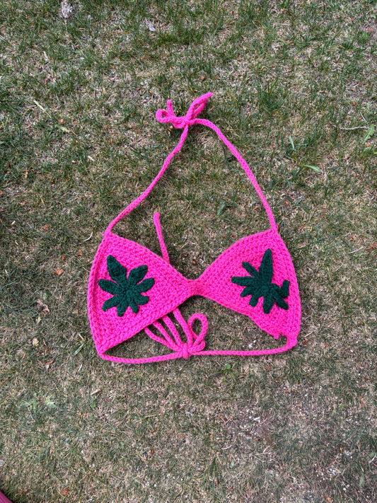 Weed bikini top