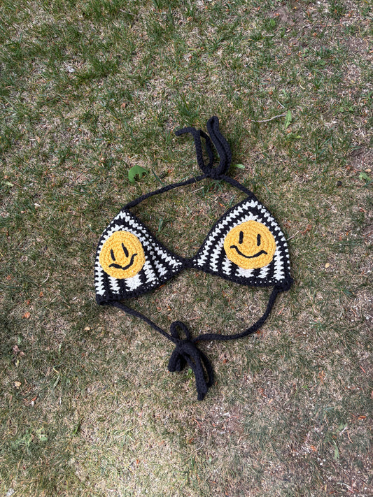Smiley face bikini top