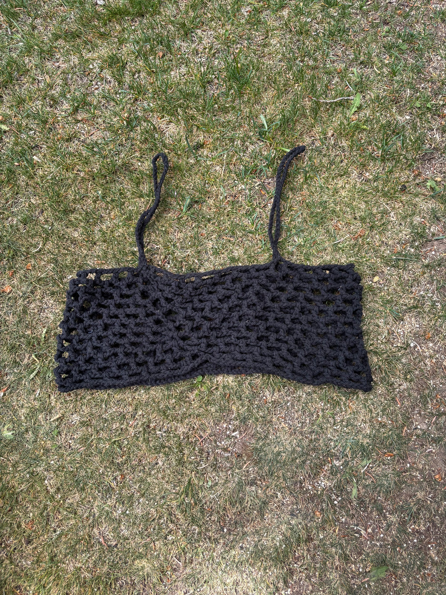 black mesh top