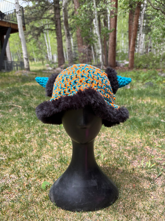 horned bucket hat