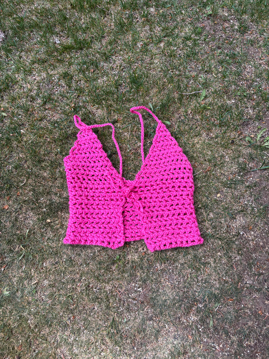 pink mesh tank top