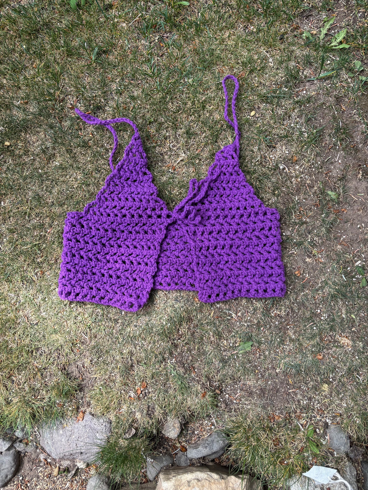 purple mesh tank top