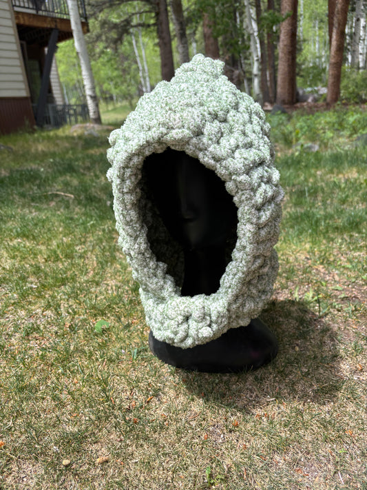 soft light green hood