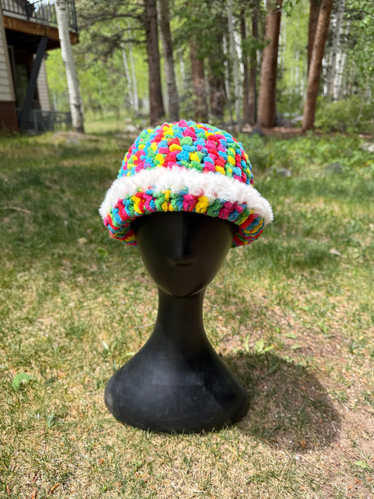 soft rainbow beanie hat